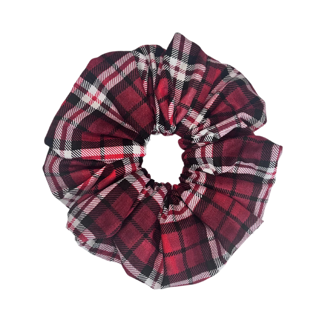 Red Plaid Scrunchie