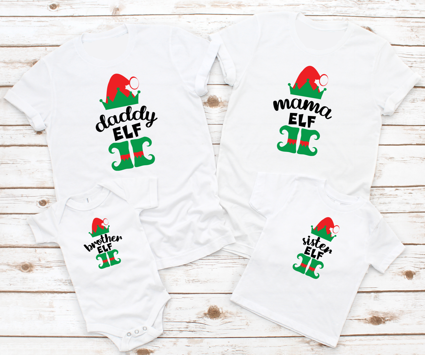 Elf Family T-shirt, 4 Shirts